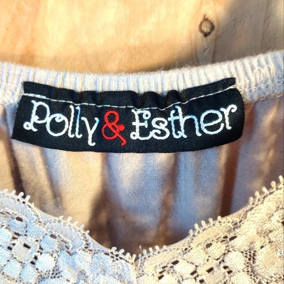 Polly and Esther Light Brown Tan Lace Trim Cami Strap Camisole Top. Size… - Picture 5 of 9